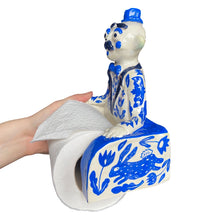 Load image into Gallery viewer, ‘Delftware Danny' The PonkyWot Butler Toilet Roll Holder (one off)