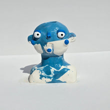 Load image into Gallery viewer, Blue and White Marble Candlestick Holder (one-off)