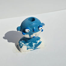Load image into Gallery viewer, Blue and White Marble Candlestick Holder (one-off)