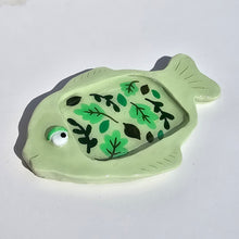 Load image into Gallery viewer, One off Green Leaf Fish Soap Dish