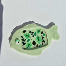 Load image into Gallery viewer, One off Green Leaf Fish Soap Dish