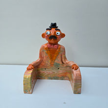 Load image into Gallery viewer, 'Orange' The PonkyWot Butler Toilet Roll Holder (one off)