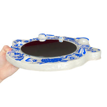 Load image into Gallery viewer, ‘Delftware blue + white' BIG Ponky Wall Mirror (one-off)