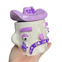 Load image into Gallery viewer, ‘Purple n’ more purple’ Cowboy Pot (one off)