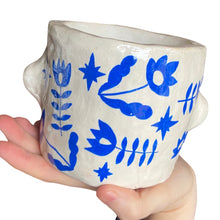 Load image into Gallery viewer, ‘Delftware white + blue ' Chunky Pot(one off)