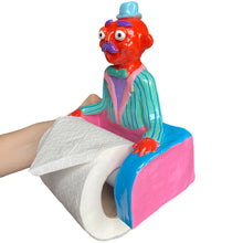 Load image into Gallery viewer, ‘Groovy Groves' The PonkyWot Butler Toilet Roll Holder (one off)