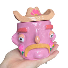 Load image into Gallery viewer, ‘Peachy Florals’ Cowboy Pot (one off)