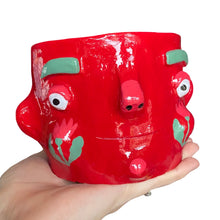 Load image into Gallery viewer, ‘Ruby roses' Chunky Pot(one off)