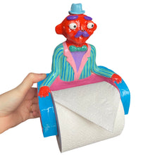 Load image into Gallery viewer, ‘Groovy Groves' The PonkyWot Butler Toilet Roll Holder (one off)