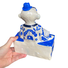 Load image into Gallery viewer, ‘Delftware Danny' The PonkyWot Butler Toilet Roll Holder (one off)