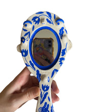 Load image into Gallery viewer, Hand-Held 'Delftware ' Mirror (one-off)