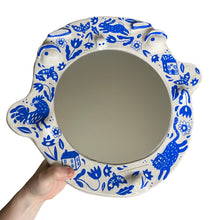 Load image into Gallery viewer, ‘Delftware blue + white' BIG Ponky Wall Mirror (one-off)