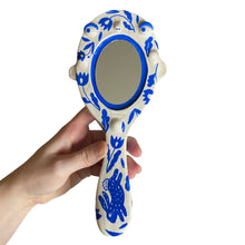 Load image into Gallery viewer, Hand-Held 'Delftware ' Mirror (one-off)