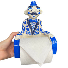 Load image into Gallery viewer, ‘Delftware Danny' The PonkyWot Butler Toilet Roll Holder (one off)