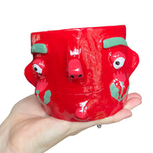 Load image into Gallery viewer, ‘Ruby roses' Chunky Pot(one off)