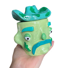 Load image into Gallery viewer, ‘Eat your greens’ Cowboy Pot (one off)