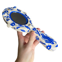 Load image into Gallery viewer, Hand-Held 'Delftware ' Mirror (one-off)