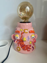 Load image into Gallery viewer, 'Pink Boho Tiger' Lamp Base  (One-Off)