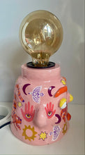 Load image into Gallery viewer, 'Pink Boho Tiger' Lamp Base  (One-Off)