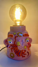 Load image into Gallery viewer, 'Pink Boho Tiger' Lamp Base  (One-Off)