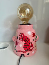 Load image into Gallery viewer, 'Pink & Red Tiger' Lamp Base  (One-Off)