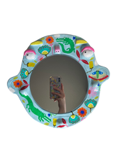 Load image into Gallery viewer, 'Floral Crocs' BIG Ponky Wall Mirror (one-off design)