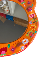 Load image into Gallery viewer, 'Orange Retro Vibes' BIG Ponky Wall Mirror (one-off design)