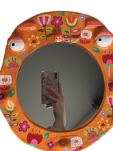 Load image into Gallery viewer, 'Orange Retro Vibes' BIG Ponky Wall Mirror (one-off design)
