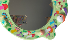 Load image into Gallery viewer, 'Green Mushrooms' BIG Ponky Wall Mirror (one-off design)