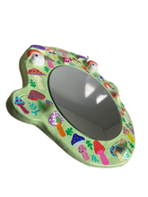 Load image into Gallery viewer, 'Green Mushrooms' BIG Ponky Wall Mirror (one-off design)