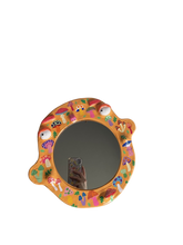 Load image into Gallery viewer, 'Orange Mushrooms' BIG Ponky Wall Mirror (one-off design)