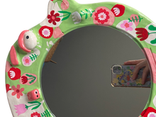 Load image into Gallery viewer, 'Retro Garden' BIG Ponky Wall Mirror (one-off design)