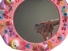 Load image into Gallery viewer, 'Butterflies' BIG Ponky Wall Mirror (one-off design)