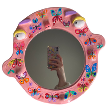 Load image into Gallery viewer, 'Butterflies' BIG Ponky Wall Mirror (one-off design)