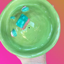 Load image into Gallery viewer, Pink & Green House on the Hill Incense Holder / Jewellery Dish (One-Off)
