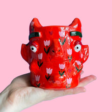 Load image into Gallery viewer, Red Tulips Devil Pot (One-Off)