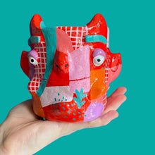 Load image into Gallery viewer, Red Abstract Design Devil Pot (One-Off)