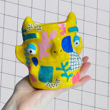 Load image into Gallery viewer, Yellow Abstract Devil Pot (One-Off)