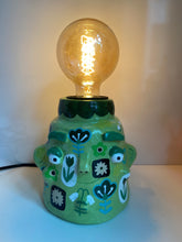 Load image into Gallery viewer, NEW PonkyWots 'Green Flowers Retro' Lamp (One-Off) Dropping tonight(13th Dec) at 18:30