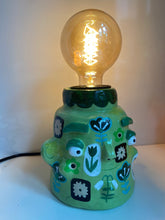Load image into Gallery viewer, NEW PonkyWots 'Green Flowers Retro' Lamp (One-Off) Dropping tonight(13th Dec) at 18:30