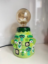 Load image into Gallery viewer, NEW PonkyWots 'Green Flowers Retro' Lamp (One-Off) Dropping tonight(13th Dec) at 18:30