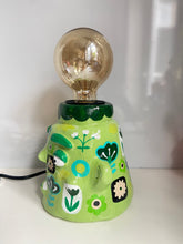 Load image into Gallery viewer, NEW PonkyWots 'Green Flowers Retro' Lamp (One-Off) Dropping tonight(13th Dec) at 18:30