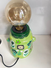Load image into Gallery viewer, NEW PonkyWots 'Green Flowers Retro' Lamp (One-Off) Dropping tonight(13th Dec) at 18:30