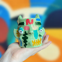 Load image into Gallery viewer, Green Abstract Devil Lil Pot (One-Off)