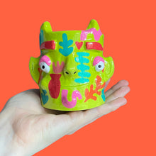 Load image into Gallery viewer, Lime Abstract Devil Lil Pot (One-Off)