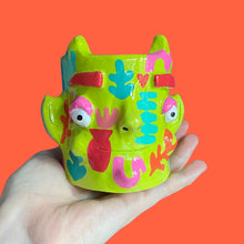 Load image into Gallery viewer, Lime Abstract Devil Lil Pot (One-Off)
