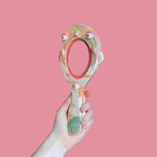 Load image into Gallery viewer, Summer Swirl Marble Hand-Held Mirror (One-Off)