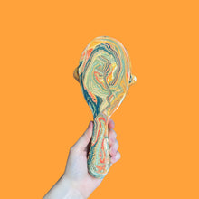 Load image into Gallery viewer, Teal Marble Hand-Held Mirror (One-Off)