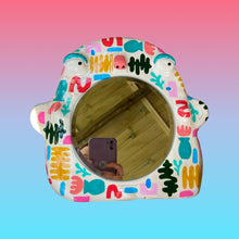 Load image into Gallery viewer, Abstract Stand-Up Mirror in White