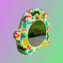 Load image into Gallery viewer, Abstract Stand-Up Mirror in Green